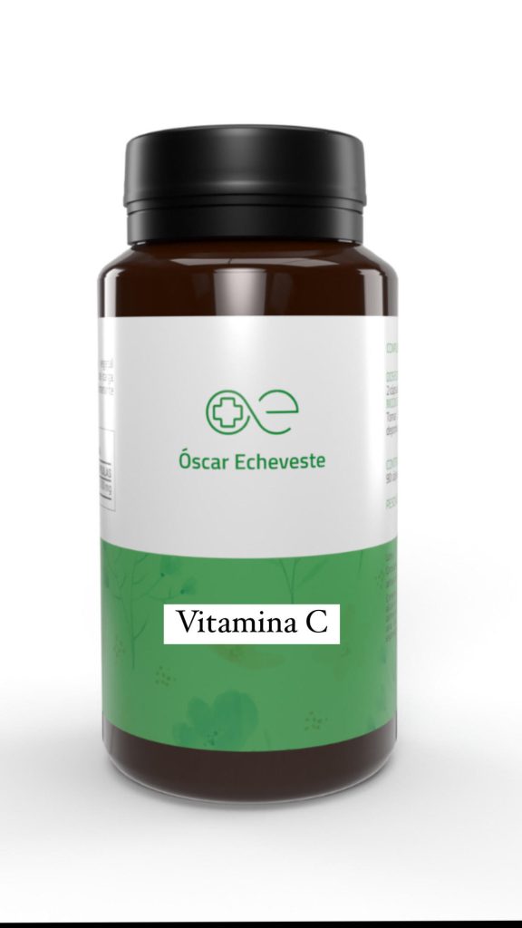 bote de suplemento de vitamina c de la farmacia OSCAR ECHEVESTE de tolosa